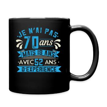Anniversaire 70 Ans Cadeau - Mug uni - noir - Droite