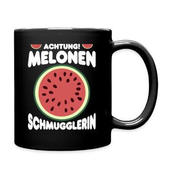 Tolle Melonen Schmugglerin Geschenkidee - Tasse einfarbig - Schwarz - Rechts
