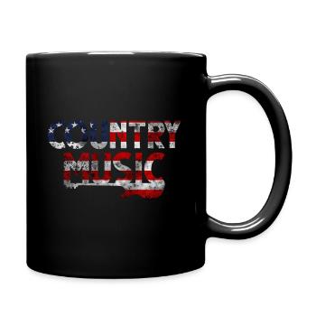 Country music vintage guitar - Full Colour Mug - black - Right