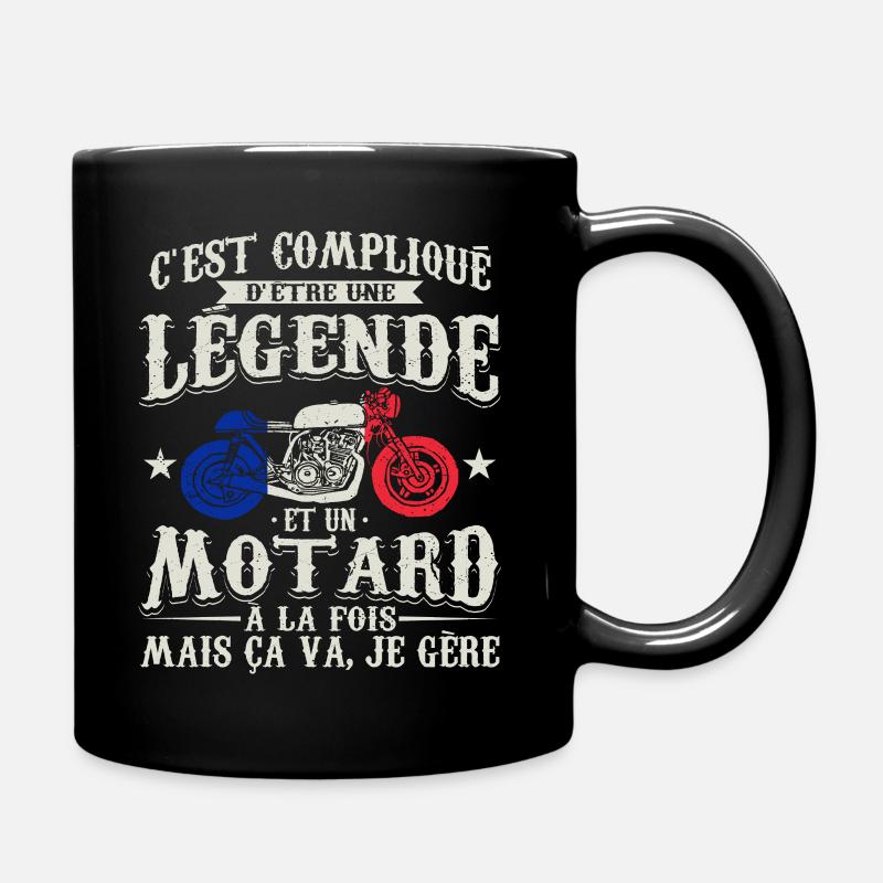 Motard Francais Cadeau - Mug uni - noir