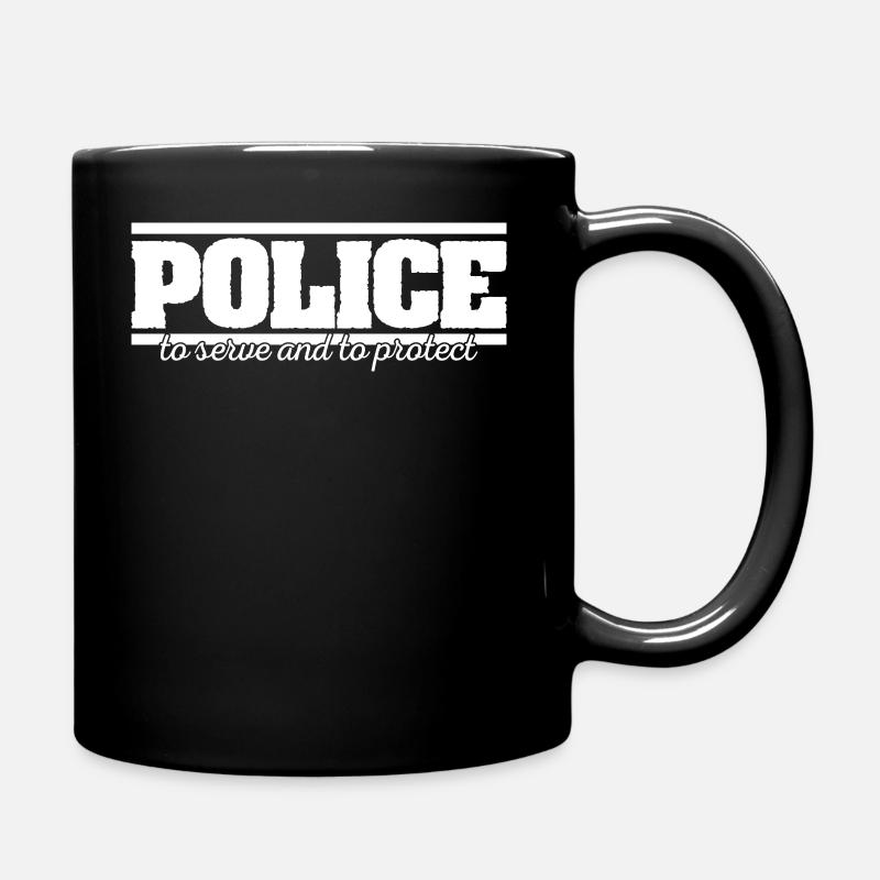Polizei - Tasse einfarbig - Schwarz