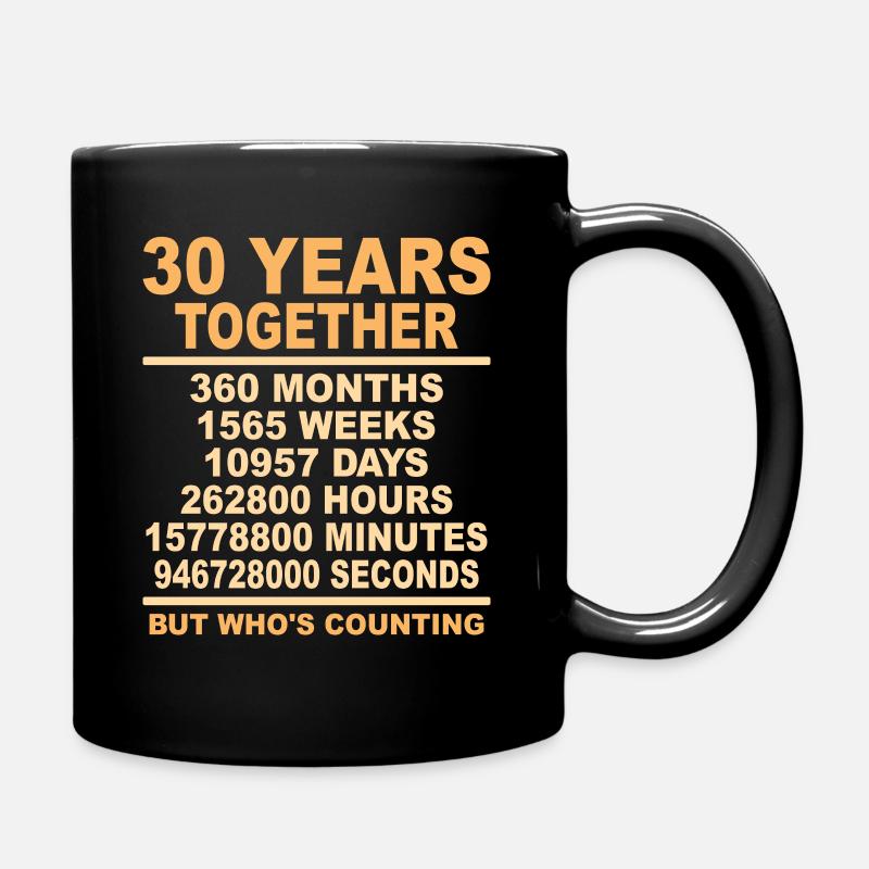 Mariage de perles 30 ans de cadeau de mariage - Mug uni - noir