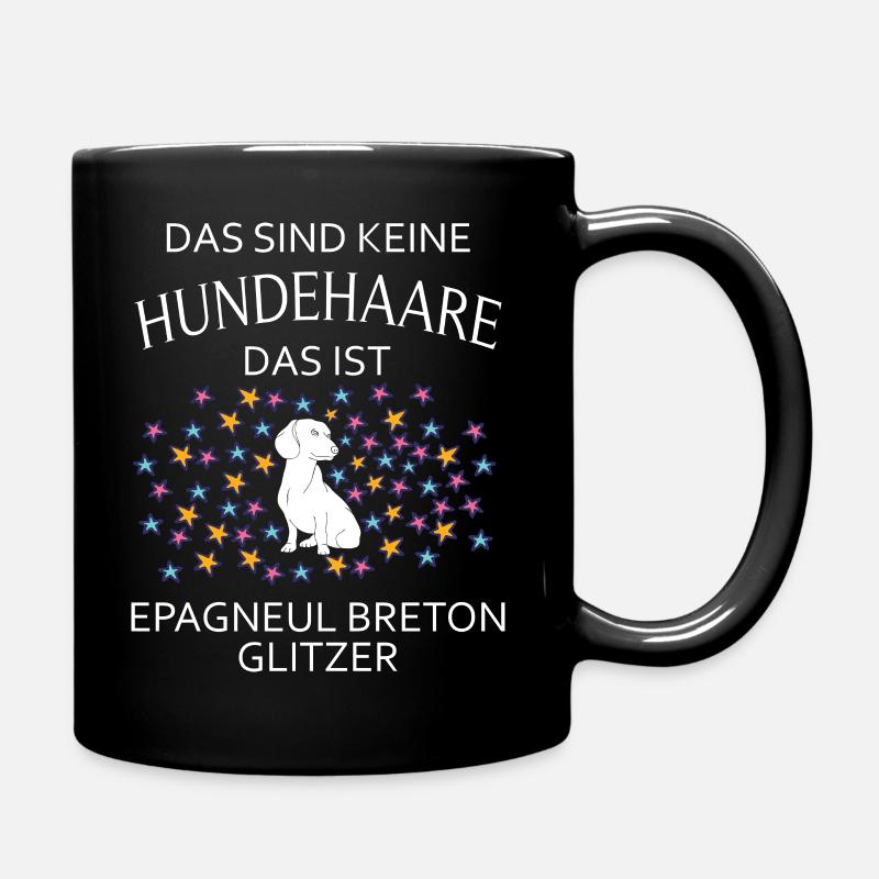 Epagneul Breton Vorstehhund Bretonischer Spaniel - Tasse einfarbig - Schwarz