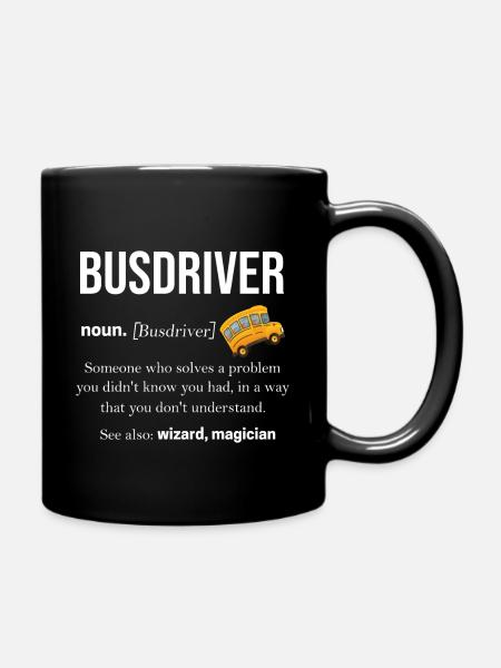 Bus - Tasse einfarbig - Schwarz
