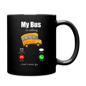 Bus driver omnibus school bus public transport autobus gift - Full Colour Mug - black - Right