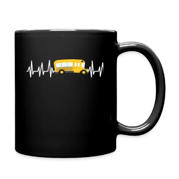 Bus - Tasse einfarbig - Schwarz - Rechts