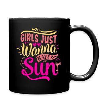 soleil été vacances bronzage plage soleil - Mug uni - noir - Droite