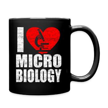 Mikrobiologie - Tasse einfarbig - Schwarz - Rechts
