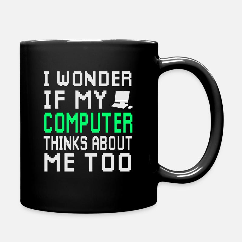 Computer - Tasse einfarbig - Schwarz