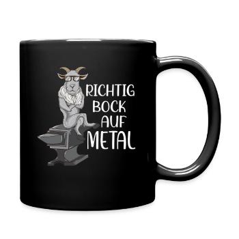 Richtig Bock auf Metal Heavy Metal Festival - Tasse einfarbig - Schwarz - Rechts