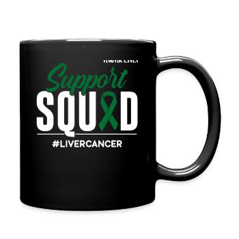 Support Squad Cancer Liver Cancer Awareness - Full Colour Mug - black - Right