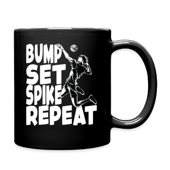 Bump Set Spike Repeat Volleyball Volleyball de plage - Mug uni - noir - Droite
