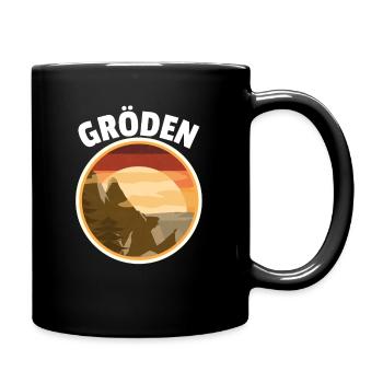 Gröden Grödnertal Dolomiten - Tasse einfarbig - Schwarz - Rechts