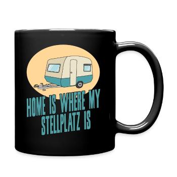 Camping-car campeur drôle pour hommes - Mug uni - noir - Droite