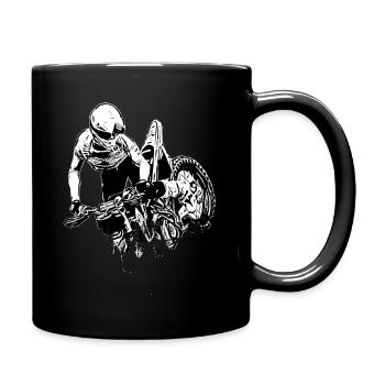 Motocross Design Enduro / Gift Idea - Full Colour Mug - black - Right