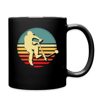 Scooter Stunt Tretroller Geschenkidee - Tasse einfarbig - Schwarz - Rechts