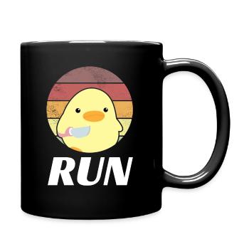 Run duck with knife meme funny saying - Full Colour Mug - black - Right