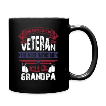 USUS Army - some people call me veteran - Full Colour Mug - black - Right