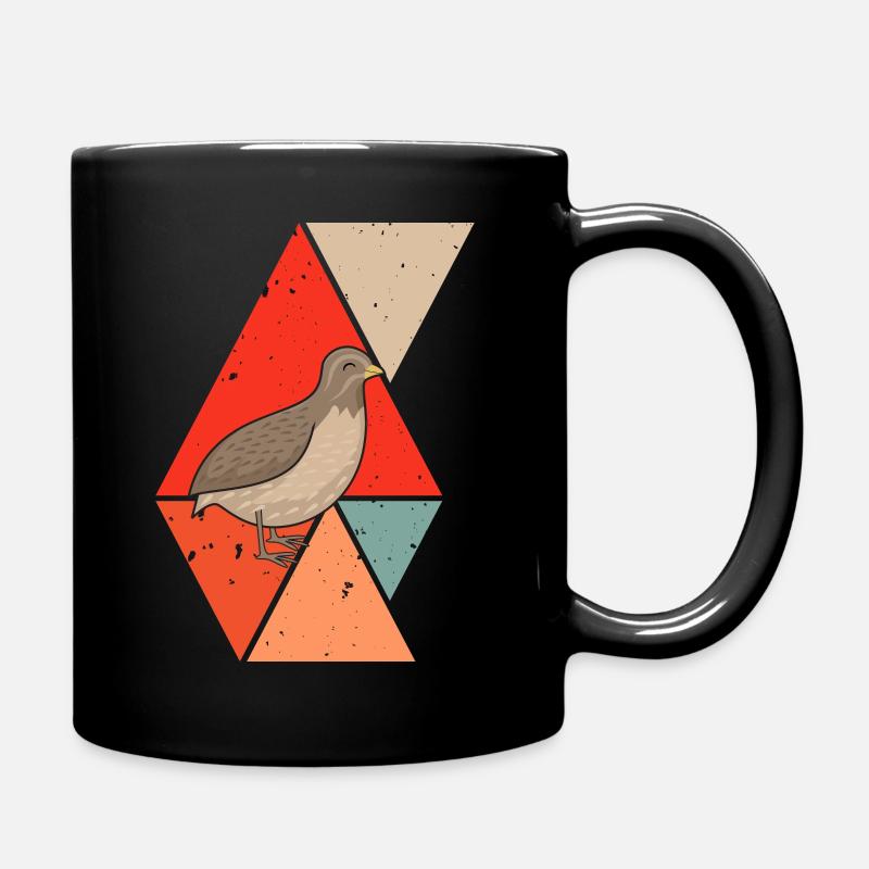 Caille caille caille fermier cadeau rétro - Mug uni - noir