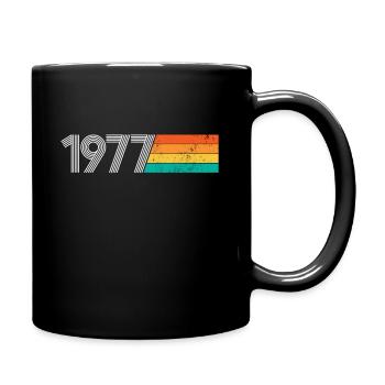 Vintage 1977 44 Years Birthday Gift Retro - Full Colour Mug - black - Right