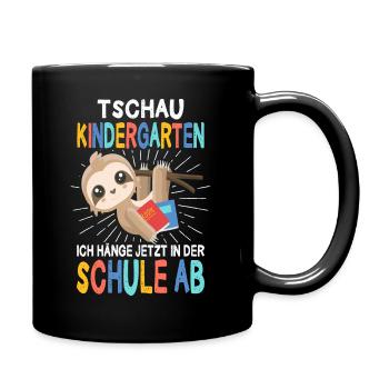 Ich Hänge Jetzt In Der Schule Ab Faultier - Tasse einfarbig - Schwarz - Rechts