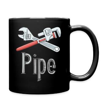 Cadeau d'outil drôle de plombier plombier - Mug uni - noir - Droite