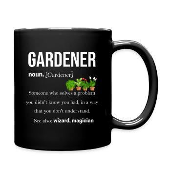 jardinier - Mug uni - noir - Droite