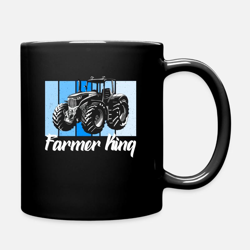 Farmer king - Tasse einfarbig - Schwarz