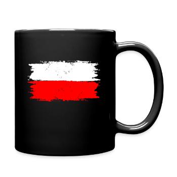 Poland flag - Full Colour Mug - black - Right