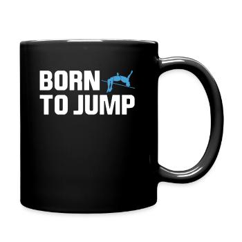 Born To Jump Pole Vault Shirt Gift - Full Colour Mug - black - Right