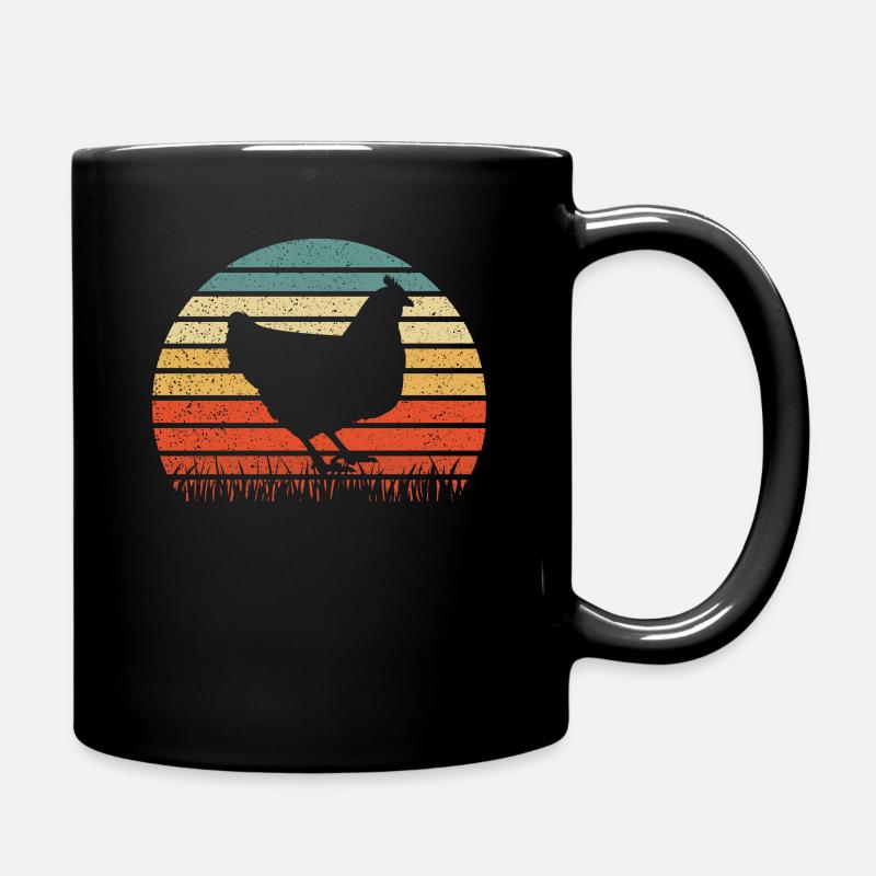Hühner Huhn Hühnerstall Bauernhof - Tasse einfarbig - Schwarz