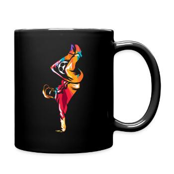 Freestyle soccer Fußball football - Tasse einfarbig - Schwarz - Rechts