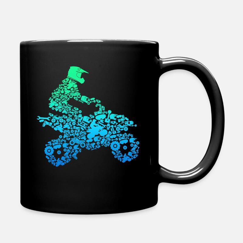 Pilote de quad tout-terrain VTT quad biker - Mug uni - noir