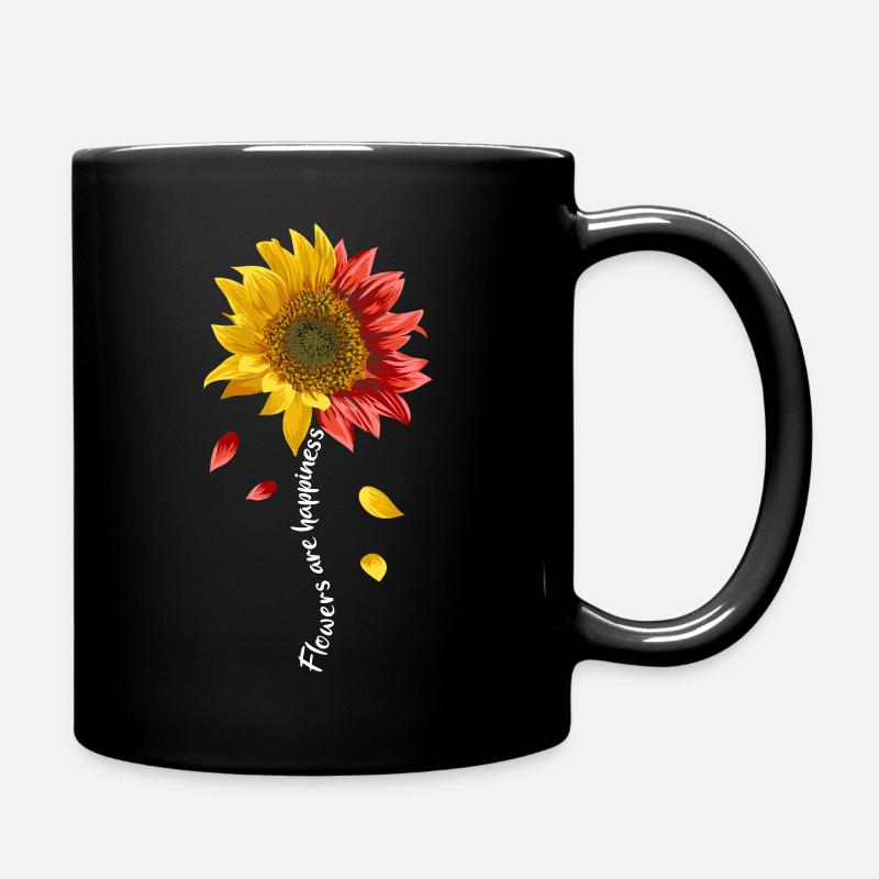 Les fleurs sont le bonheur Fleuriste de tournesol - Mug uni - noir