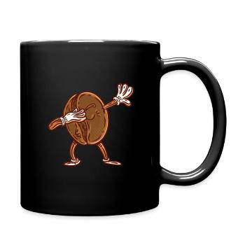 Funny gift dabbing coffee bean - Full Colour Mug - black - Right