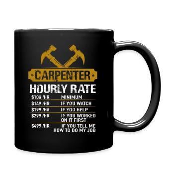 Carpenter Tarif horaire Carpenter Carpenters Master - Mug uni - noir - Droite