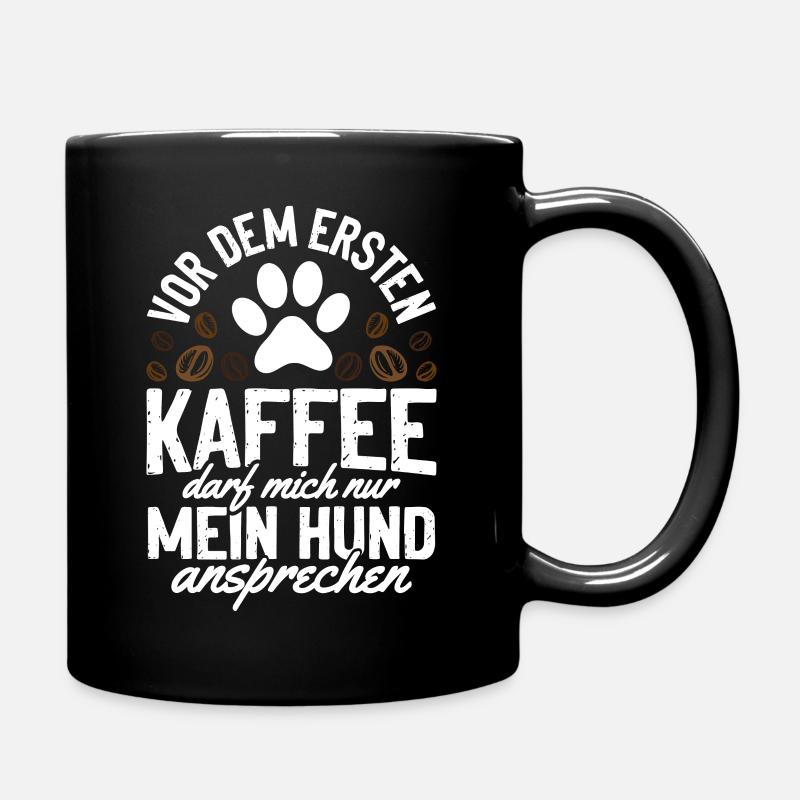 Hund Kaffe Geschenk - Tasse einfarbig - Schwarz