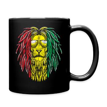 Rasta Löwe Sonnenbrille Rastafarian Reggae Musik L - Tasse einfarbig - Schwarz - Rechts
