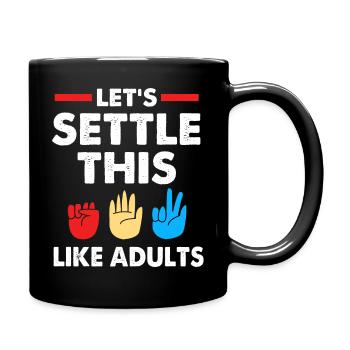 Stone scissors paper - Full Colour Mug - black - Right