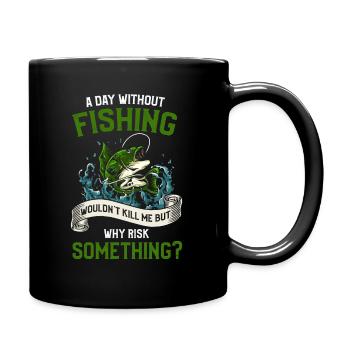 Angler Fishing Fishing Fisherman Fish Fishing Angel - Full Colour Mug - black - Right