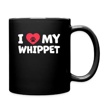 J'adore mon cadeau Whippet British Greyhound - Mug uni - noir - Droite