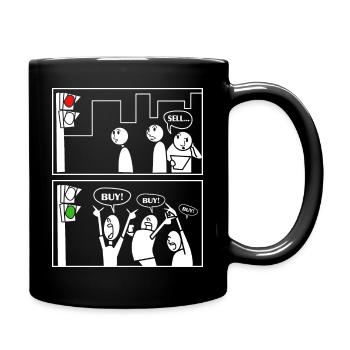 Actions boursières bourse de négociation trading trader day trader - Mug uni - noir - Droite