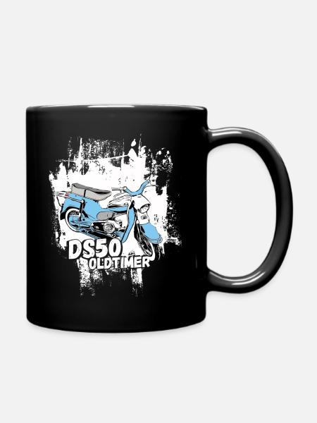 DS50 / Schwalbenfahrer / Ostalgie / Mofa Oldtimer - Tasse einfarbig - Schwarz