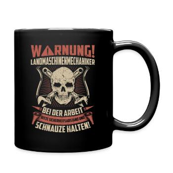Landmaschinenmechaniker Geschenk Mechaniker - Tasse einfarbig - Schwarz - Rechts