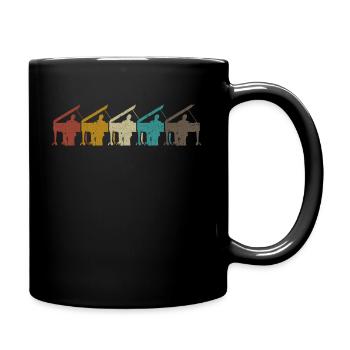 Klavier Vintage Pianist Klassik Instrument Piano - Tasse einfarbig - Schwarz - Rechts