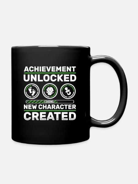 New Character Schwangerschaft Verkünden Papa Gamer - Tasse einfarbig - Schwarz