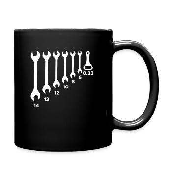 Wrench Beer Opener Mechanic 0.33 - Full Colour Mug - black - Right