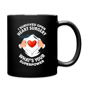 Superpower Bypass Surgery Heart Surgery Heart Surgery - Full Colour Mug - black - Right