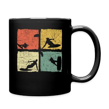 Kitesurfer Kite Ich Kann Nicht Ich Bin Kitesurfen - Tasse einfarbig - Schwarz - Rechts