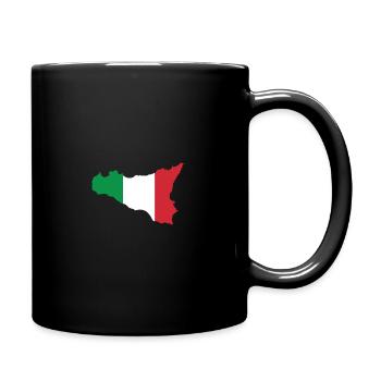 Sicile - Mug uni - noir - Droite